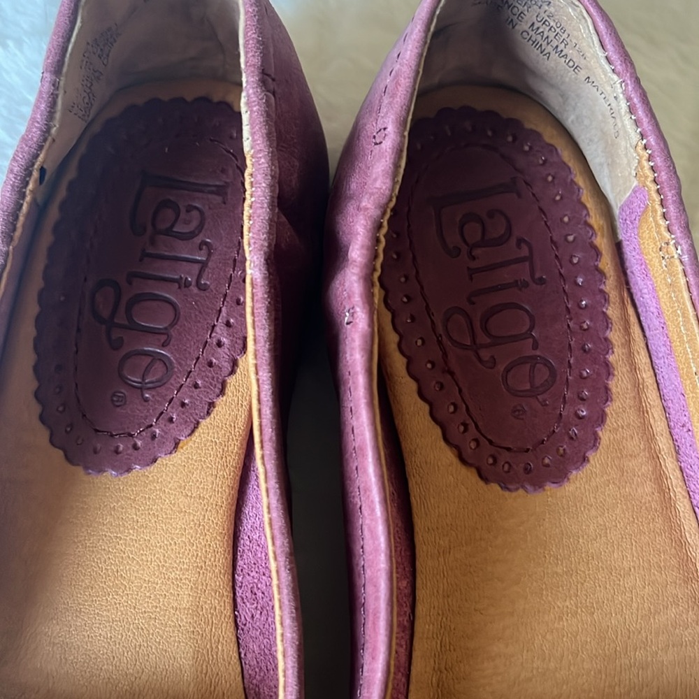 Anthropologie Latigo Embroidered Boho Leather Ballet Flats - Picture 5 of 8